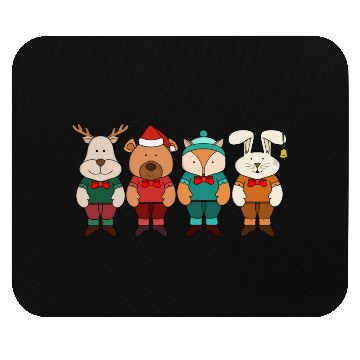 Discover Adorable animals ready for winter Mouse Pads