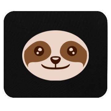 Discover Round sloth face design Mouse Pads