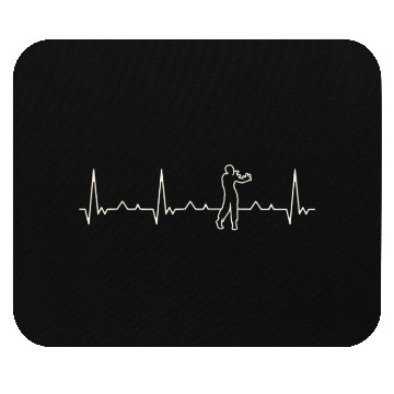 Discover Zombie Man Walking. Heart. Love. EKG. Pulse. Beat. Mouse Pads