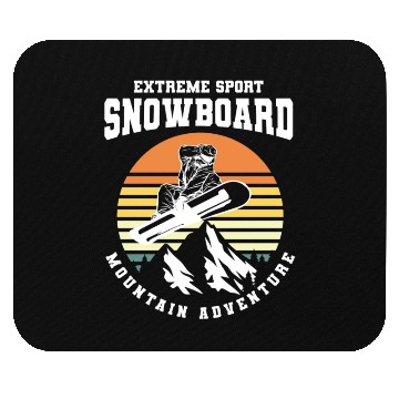 Discover Snowboarding Winter Ski Hut Mountain Mouse Pads