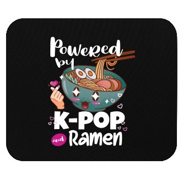 Discover Powered By Kpop And Ramen Mouse Pads
