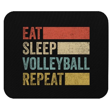 Discover Retro 70s Volleyball Player Men Kids Eat Sleep Mouse Pads