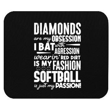 Discover Diamonds Are My Obsession I Bat With Agression Mouse Pads