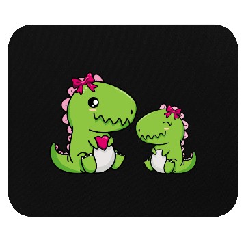 Discover Big sister brother dino siblings boy girl heart Mouse Pads