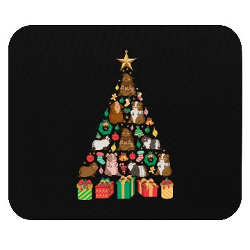 Discover Guinea Pig Christmas Tree Mouse Pads