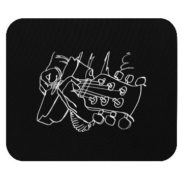 Discover Guitar Oneline Art - Acoustic Guitar Guitar Player Mouse Pads