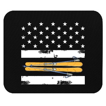 Discover Skiing Skier Mouse Pads
