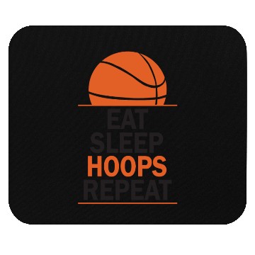 Discover Eat Sleep Hoops Repeat Basketball Mouse Pads