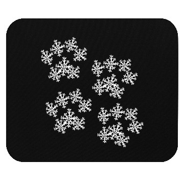 Discover Snowflake Paw Prints Mouse Pads