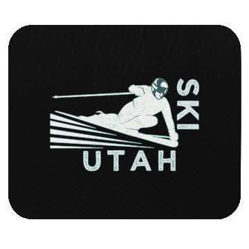 Discover Retro Ski Utah Vintage Snow Ski Mouse Pads