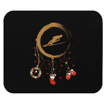 Discover Winter dreamcatcher Christmas Ski jumping Mouse Pads