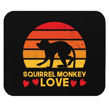 Discover I love squirrel monkeys sunrise design Mouse Pads