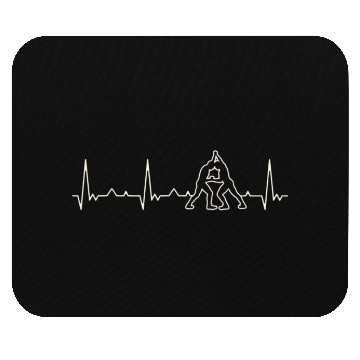 Discover Wrestling. Heart. Love. EKG. Pulse. Beat. Mouse Pads