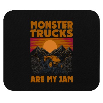 Discover Monster Trucks Are My Jam Vintage Retro Mouse Pads