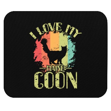 Discover I Love my Maine Cat Pet Male Cat Mouse Pads