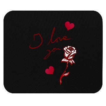 Discover i love you rose heart flowers Mouse Pads