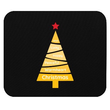 Discover Minimalist Merigold Orange Christmas Pine Mouse Pads