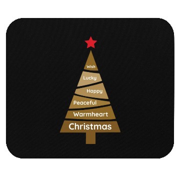 Discover Minimalist Copper Brown Christmas Pine Mouse Pads