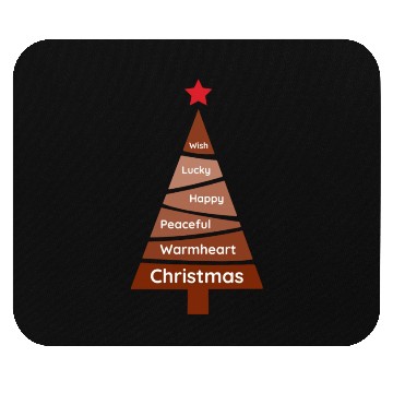 Discover Minimalist Brick Red Christmas Pine Mouse Pads
