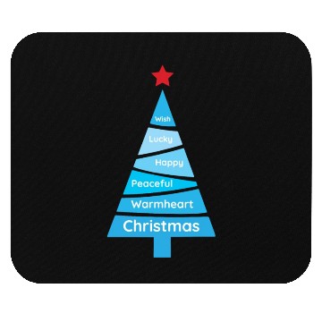 Discover Minimalist Light Blue Christmas Pine Mouse Pads