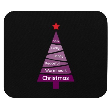 Discover Minimalist Dark Orchid Purple Christmas Pine Mouse Pads