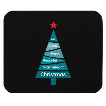 Discover Minimalist Teal Blue Christmas Pine Mouse Pads