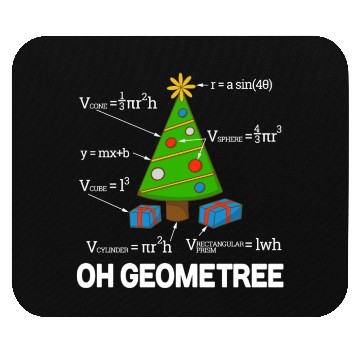 Discover Funny Math Geometry Christmas Tree Teacher Mouse Pads