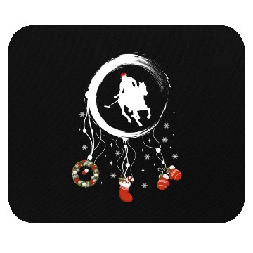 Discover Winter dreamcatcher Christmas Polo player Mouse Pads