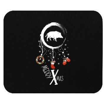 Discover Winter dreamcatcher Christmas Wild boar Mouse Pads