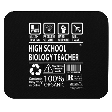 Discover High School Biology Teacher Mouse Pads - Multitasking