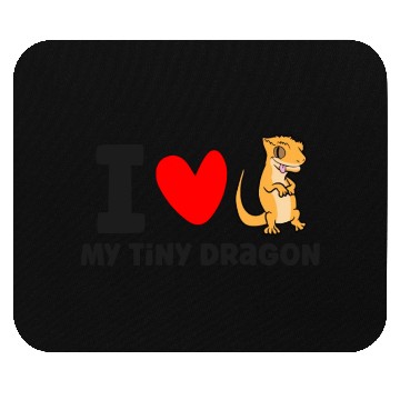Discover I Love My Tiny Dragon Reptile Pet Crested Gecko Mouse Pads