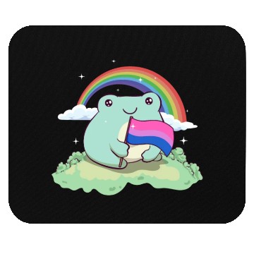 Discover Bisexual Pride Bi Kawaii Frog Bisexual Flag Cottag Mouse Pads