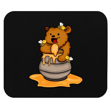Discover Grizzly Bear Eating Honey Cute Bear Cub Brown Bear Mouse Pads
