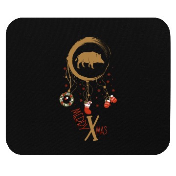 Discover Winter dreamcatcher Christmas Wild boar Mouse Pads