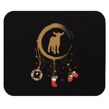 Discover Winter dreamcatcher Christmas Lamb Mouse Pads