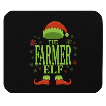 Discover Farmer Christmas Elf Mouse Pads