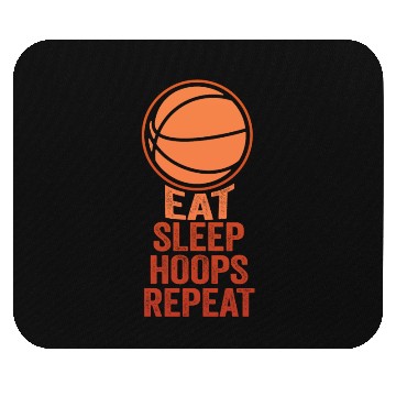 Discover Eat Sleep Hoops Repeat Basketball Mouse Pads