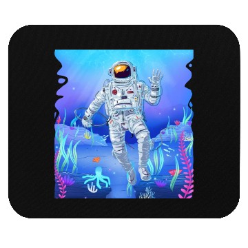 Discover Ocean lover astronaut fantasy design Mouse Pads