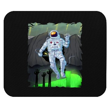 Discover Astronaut in a green demon world Mouse Pads