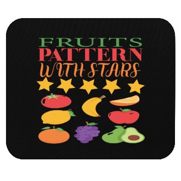 Discover FRUITS PATTERN WITH STARS Mouse Pads