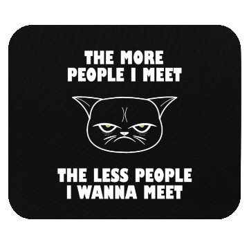Discover I hate People funny cat Mouse Pads