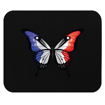 Discover France Swallowtail Butterfly Flag Mouse Pads