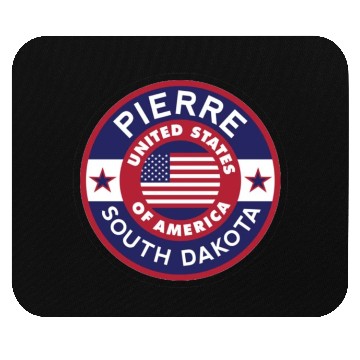 Discover Explore The World blue and green Mouse Pads