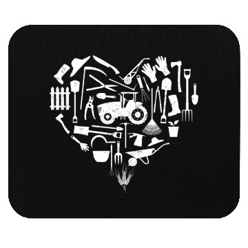 Discover Farming Farmer Heart Tractor Mouse Pads
