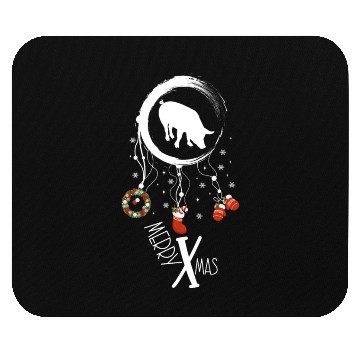 Discover Winter dreamcatcher Christmas Pig Mouse Pads