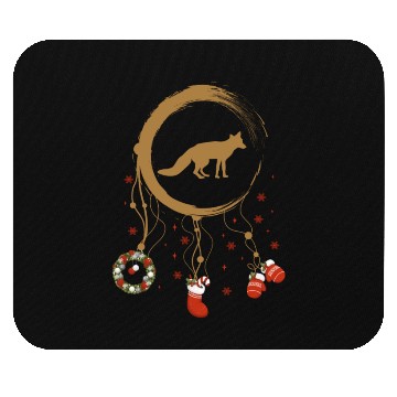 Discover Winter dreamcatcher Christmas Fox Mouse Pads