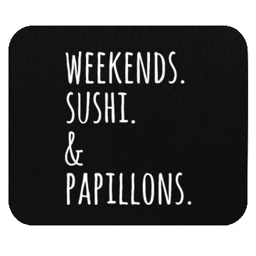 Discover Weekends Sushi And Papillons Mouse Pads