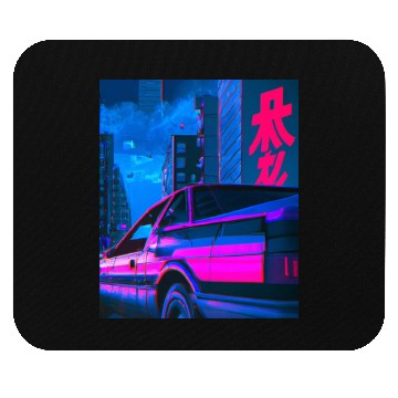 Discover Vaporwave Car Synthwave City Mouse Pads