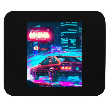 Discover Vaporwave Car Synthwave City Mouse Pads