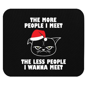 Discover I hate People funny cat christmas gift idea Mouse Pads